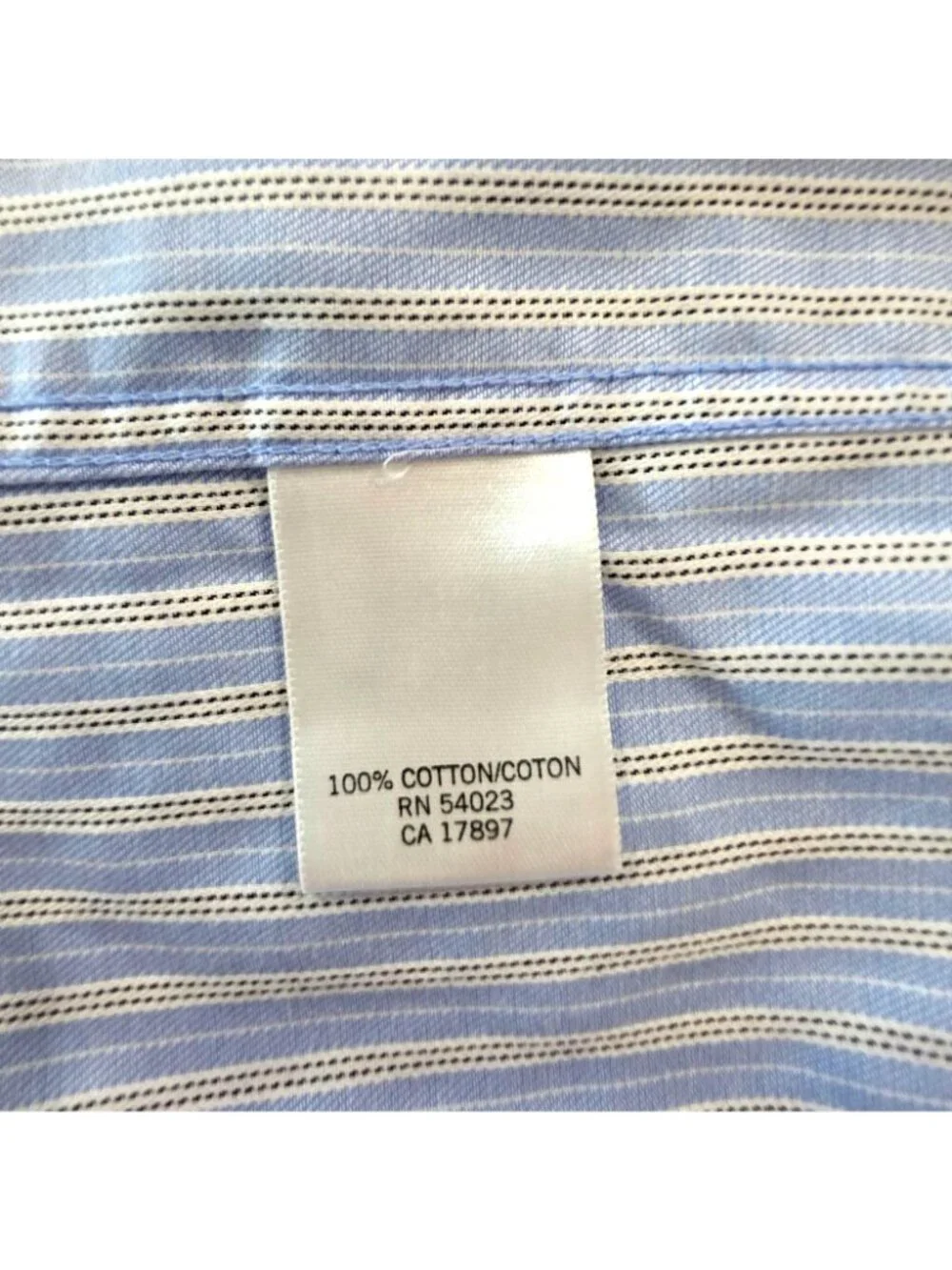 Banana Republic Blue Striped Non-Iron Classic Fit Button Up Dress Shirt Size XL